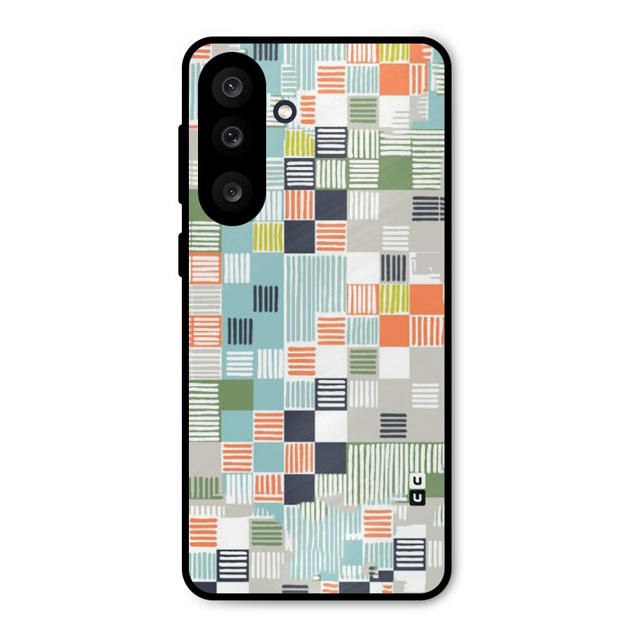 Tiny Boxes Stripes Metal Back Case for Galaxy M56