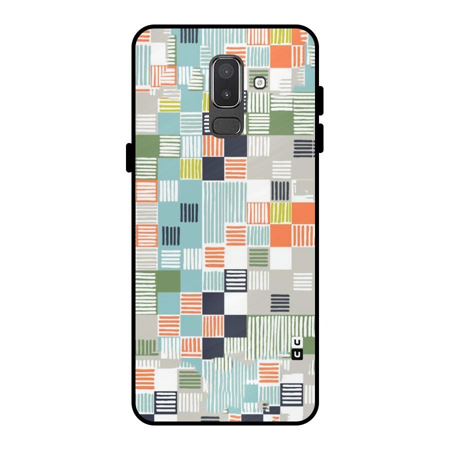 Tiny Boxes Stripes Metal Back Case for Galaxy On8 (2018)