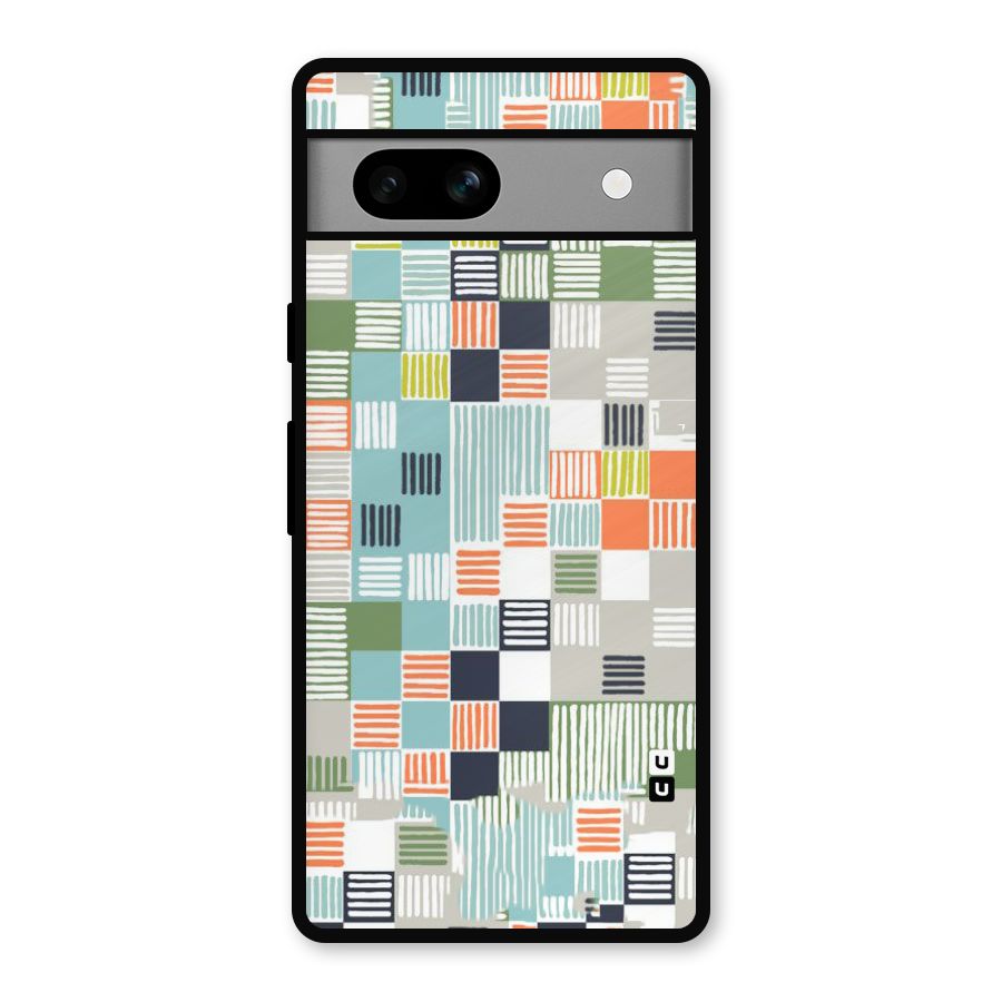 Tiny Boxes Stripes Metal Back Case for Google Pixel 7a