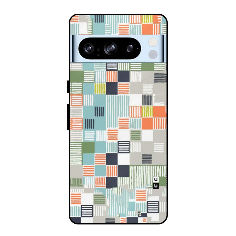 Tiny Boxes Stripes Metal Back Case for Google Pixel 8 Pro