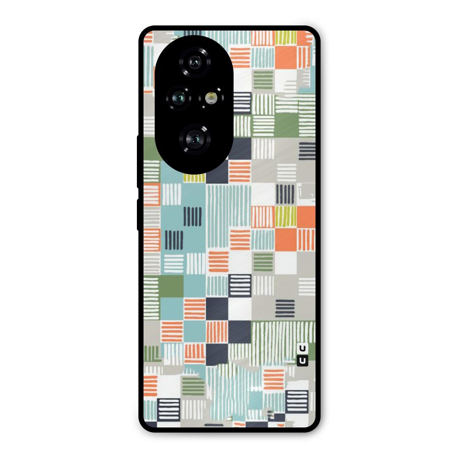 Tiny Boxes Stripes Metal Back Case for Honor 200 Pro