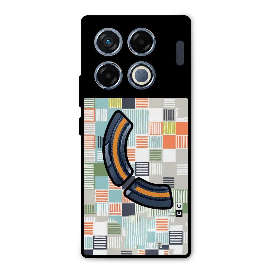Tiny Boxes Stripes Metal Back Case for Infinix GT 20 Pro