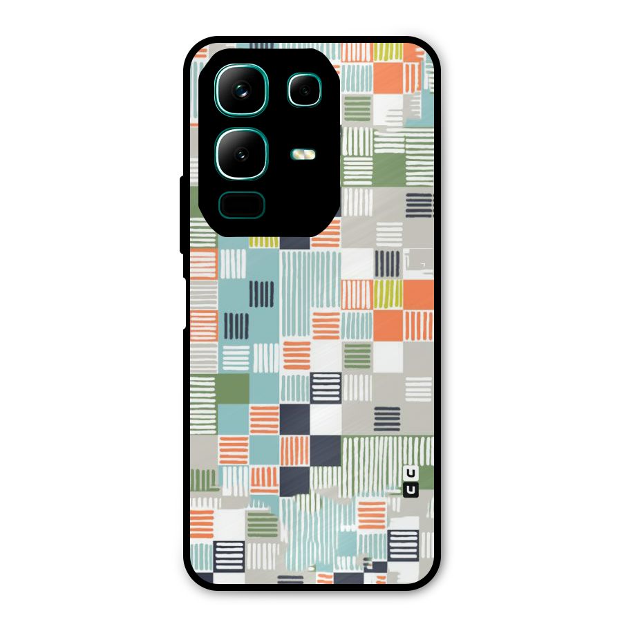 Tiny Boxes Stripes Metal Back Case for Infinix Note 50x