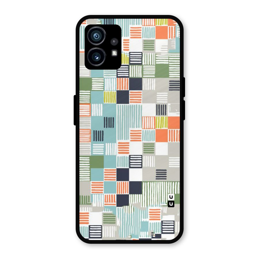 Tiny Boxes Stripes Metal Back Case for Nothing Phone 1