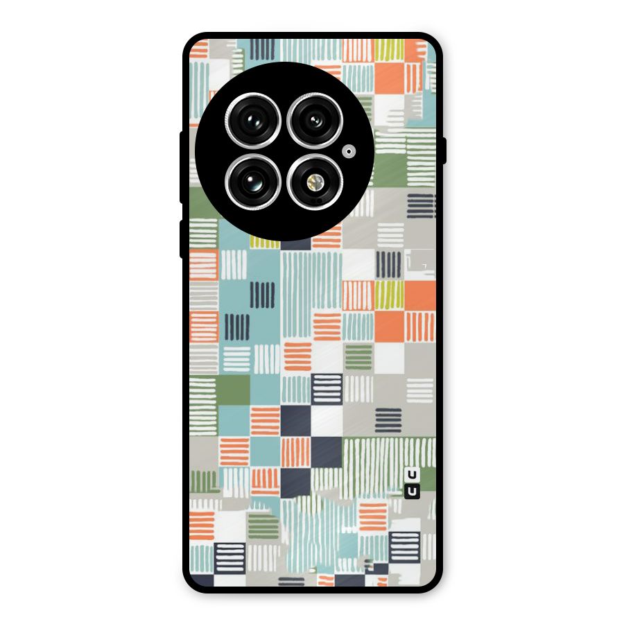 Tiny Boxes Stripes Metal Back Case for OnePlus 13