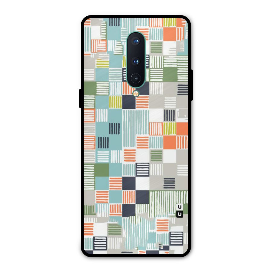 Tiny Boxes Stripes Metal Back Case for OnePlus 8