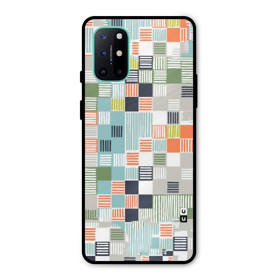 Tiny Boxes Stripes Metal Back Case for OnePlus 8T
