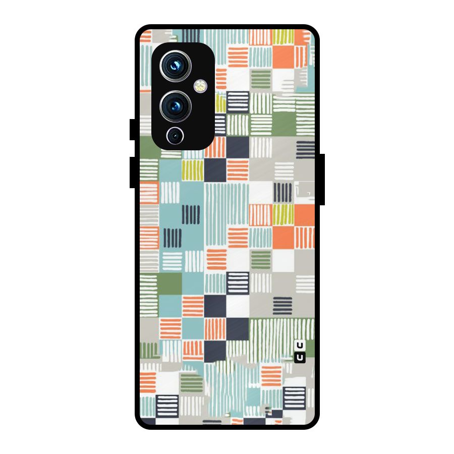 Tiny Boxes Stripes Metal Back Case for OnePlus 9