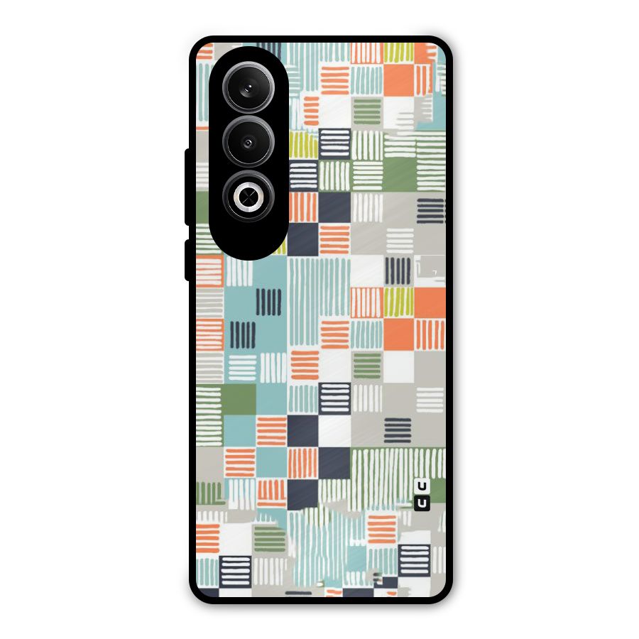 Tiny Boxes Stripes Metal Back Case for OnePlus Nord CE4