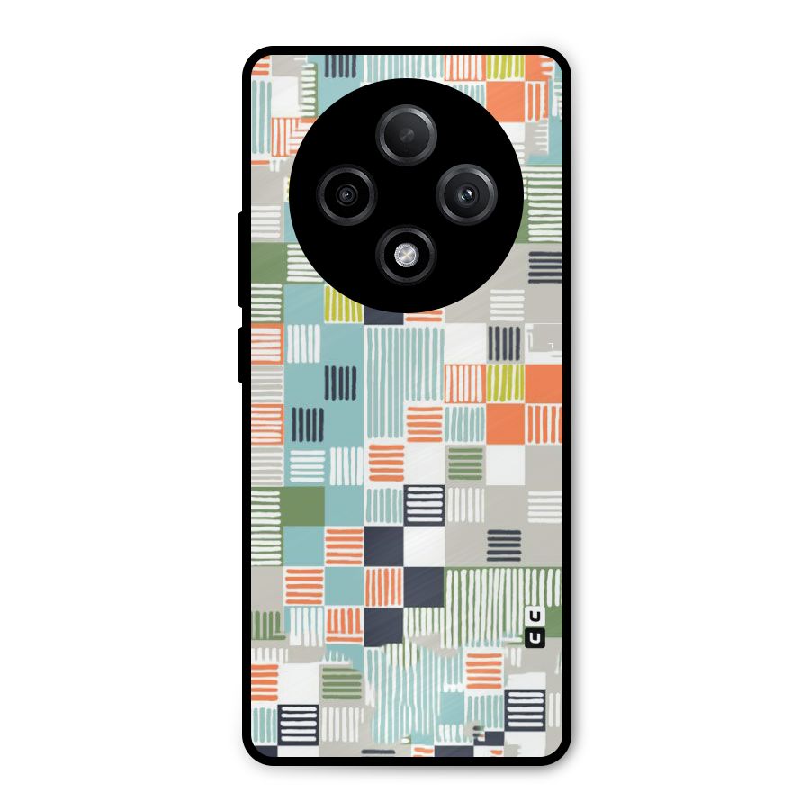 Tiny Boxes Stripes Metal Back Case for Oppo F27 Pro Plus