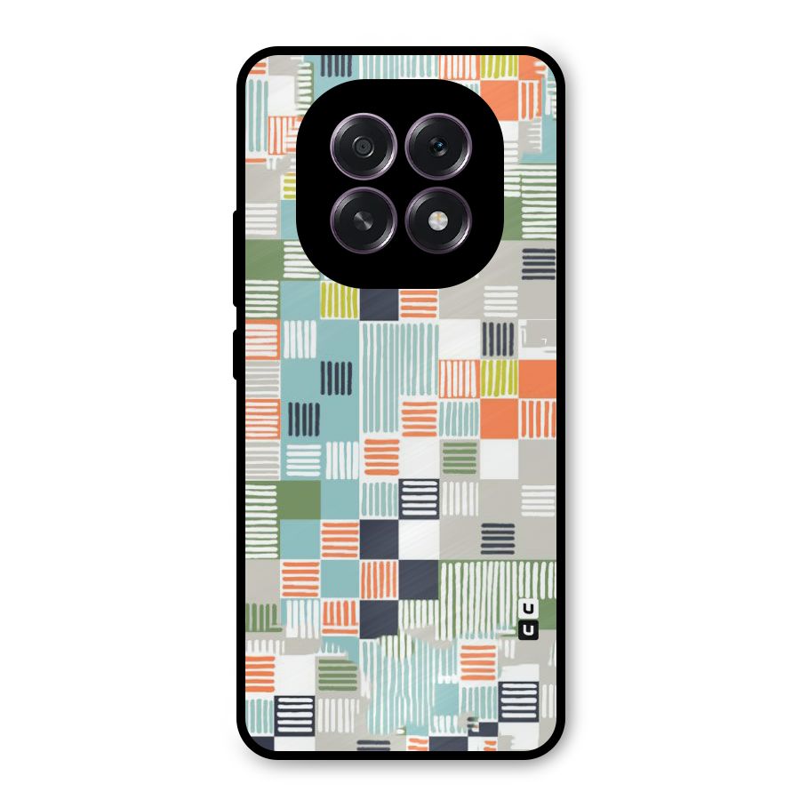 Tiny Boxes Stripes Metal Back Case for Oppo F29