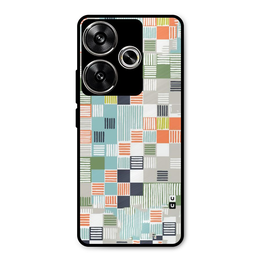 Tiny Boxes Stripes Metal Back Case for Poco F6
