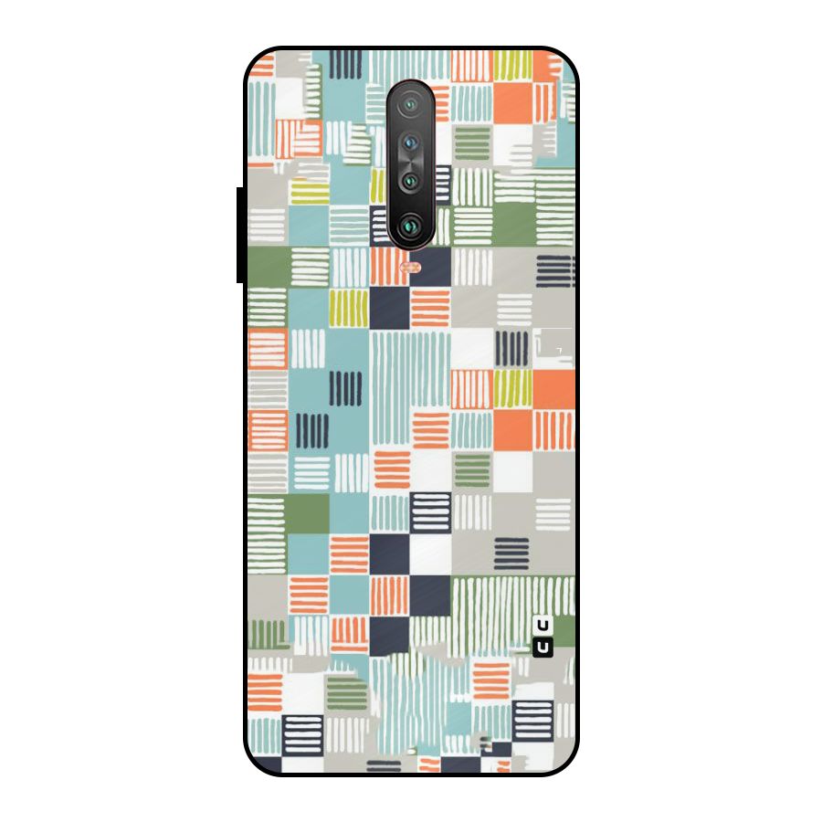 Tiny Boxes Stripes Metal Back Case for Poco X2