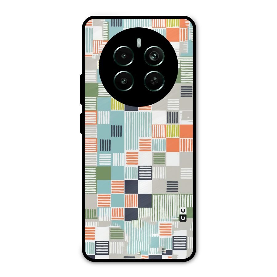 Tiny Boxes Stripes Metal Back Case for Realme 12 Pro Plus