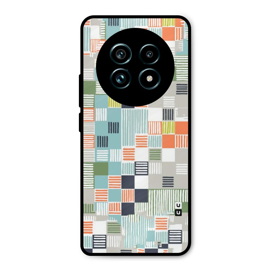 Tiny Boxes Stripes Metal Back Case for Realme 13 Pro Plus