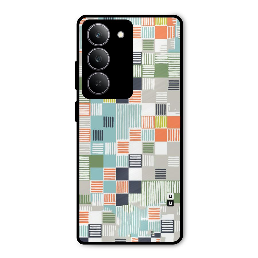 Tiny Boxes Stripes Metal Back Case for Realme 14x
