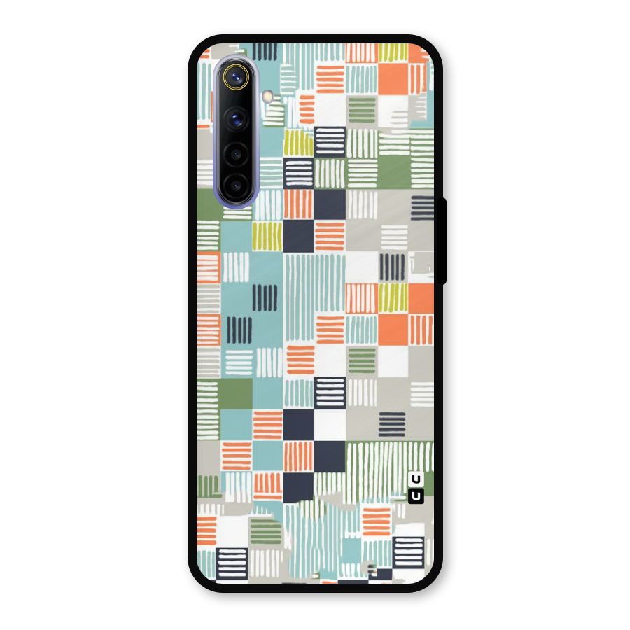 Tiny Boxes Stripes Metal Back Case for Realme 6