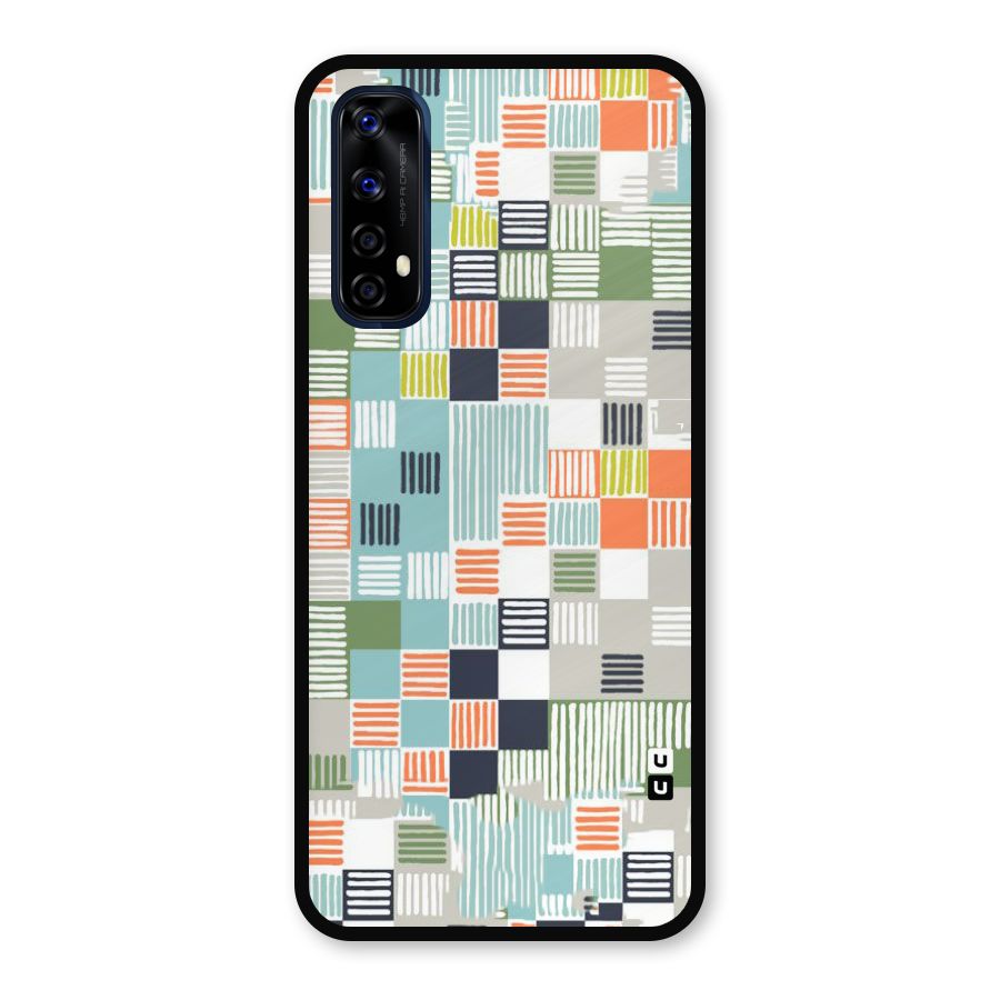 Tiny Boxes Stripes Metal Back Case for Realme 7