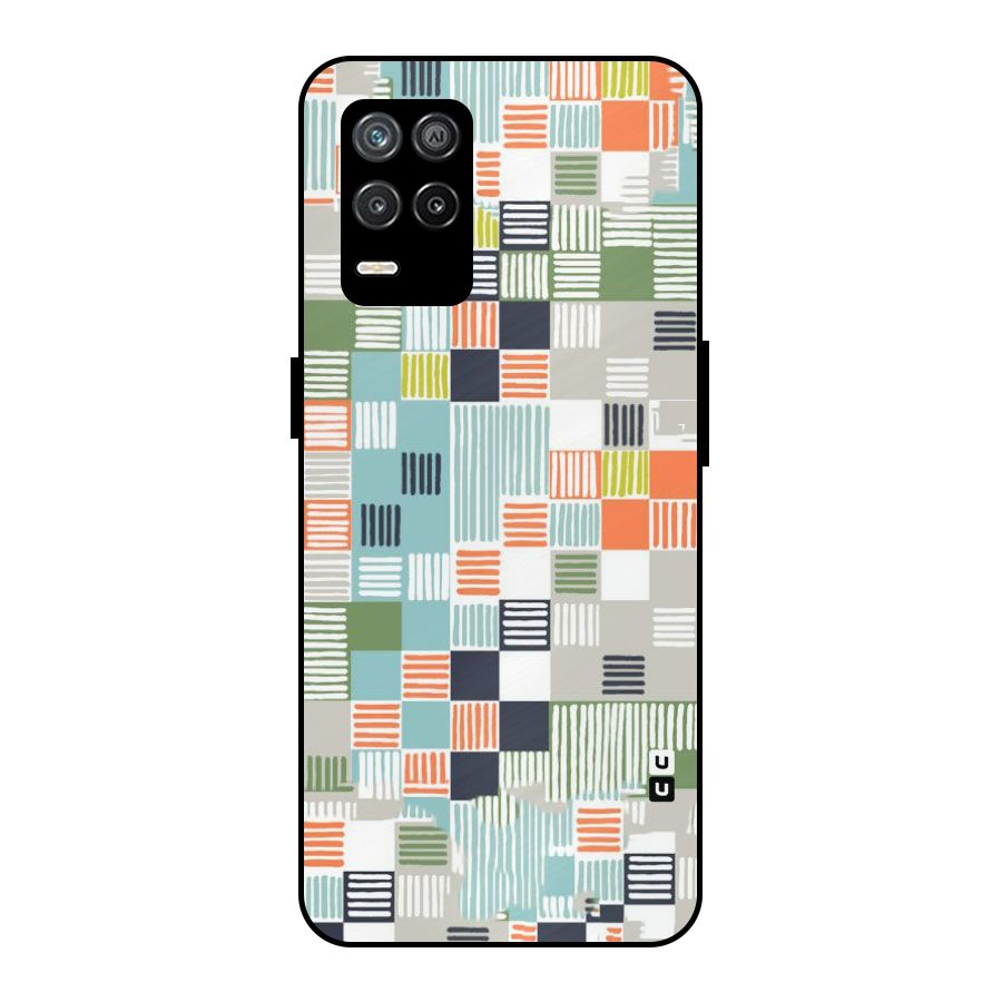 Tiny Boxes Stripes Metal Back Case for Realme 8 5G