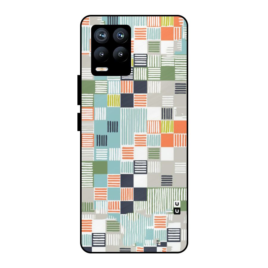 Tiny Boxes Stripes Metal Back Case for Realme 8 Pro