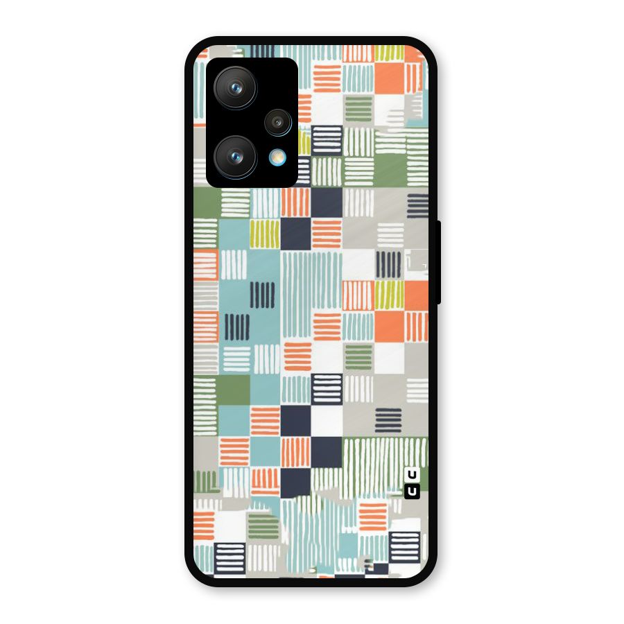 Tiny Boxes Stripes Metal Back Case for Realme 9 Pro Plus 5G
