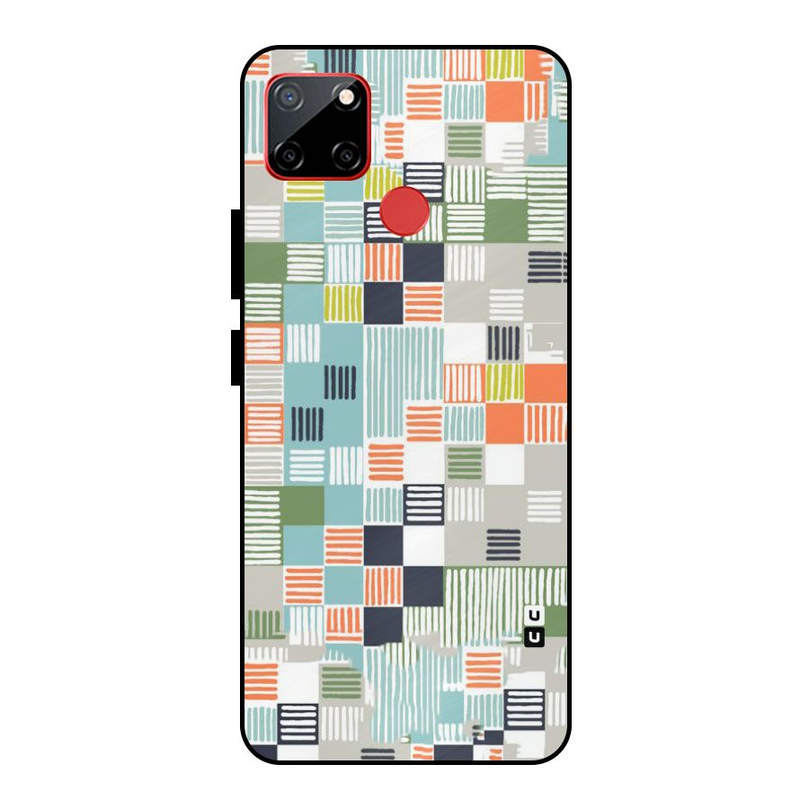 Tiny Boxes Stripes Metal Back Case for Realme C12