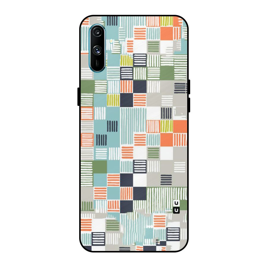 Tiny Boxes Stripes Metal Back Case for Realme C3