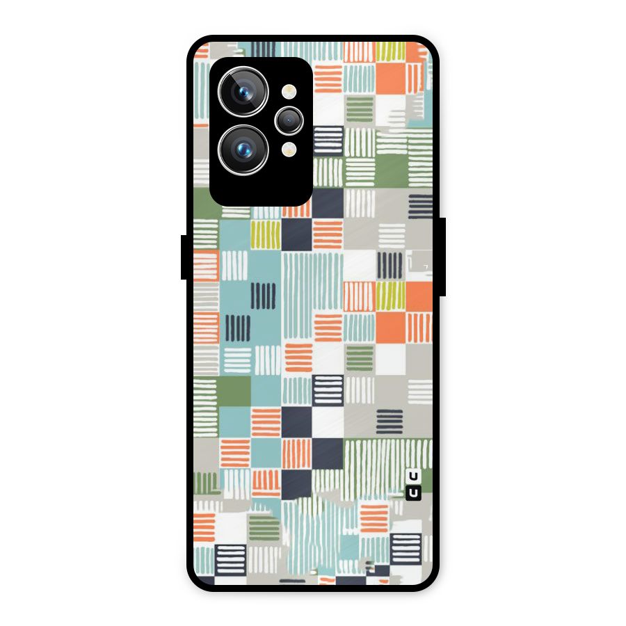 Tiny Boxes Stripes Metal Back Case for Realme GT2 Pro