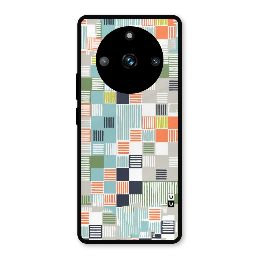 Tiny Boxes Stripes Metal Back Case for Realme Narzo 60 Pro