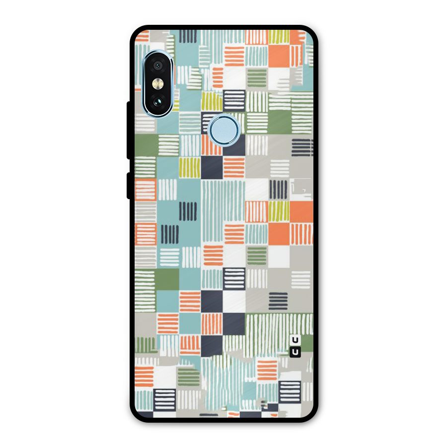 Tiny Boxes Stripes Metal Back Case for Redmi Note 5 Pro
