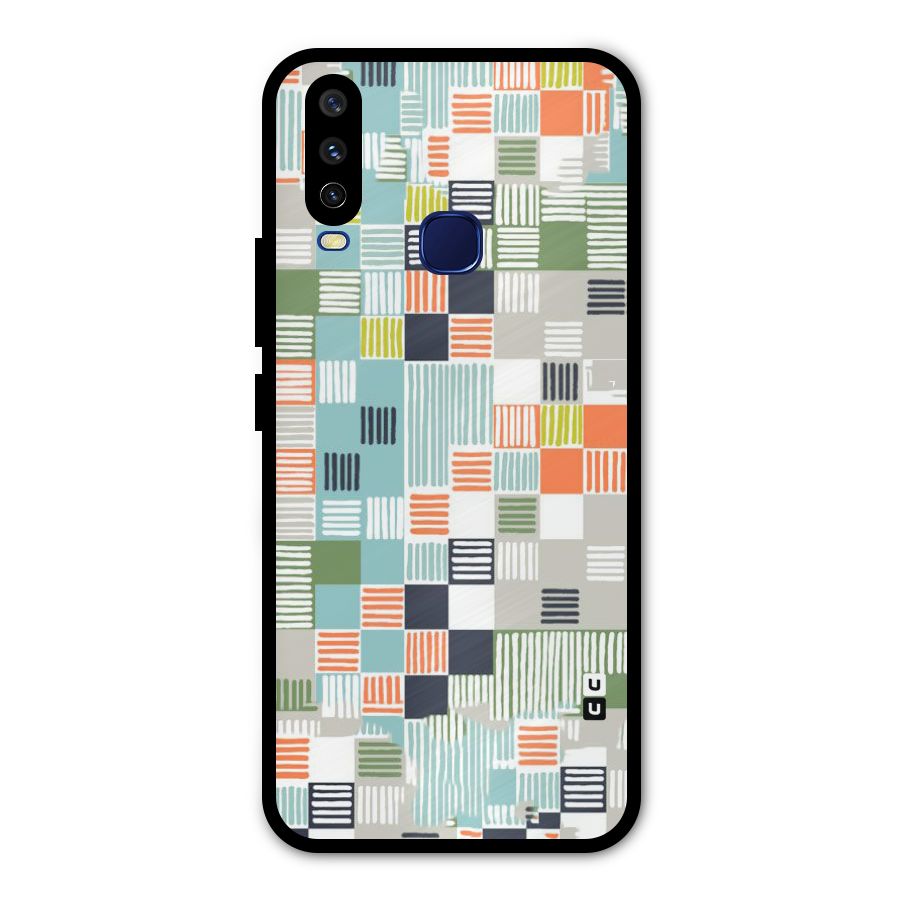 Tiny Boxes Stripes Metal Back Case for Vivo U10