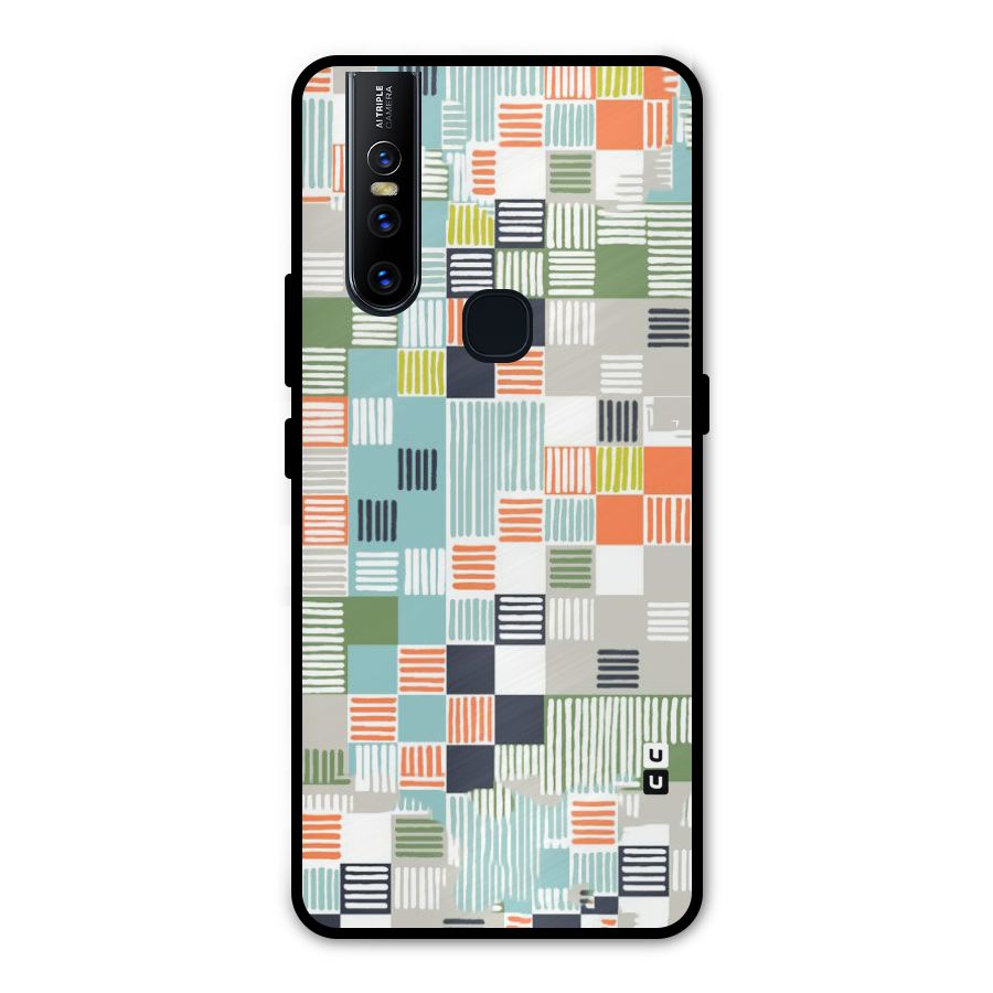 Tiny Boxes Stripes Metal Back Case for Vivo V15
