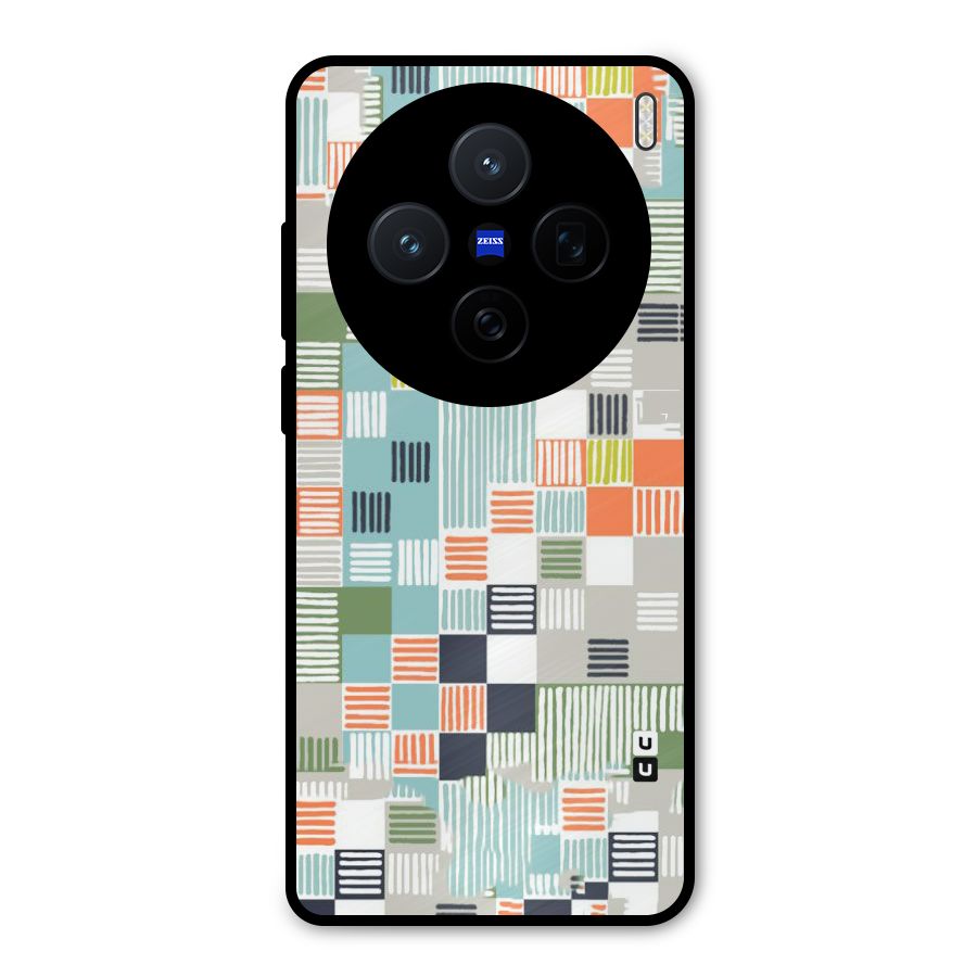 Tiny Boxes Stripes Metal Back Case for Vivo X200