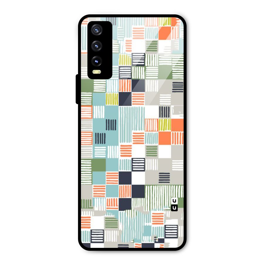 Tiny Boxes Stripes Metal Back Case for Vivo Y20g