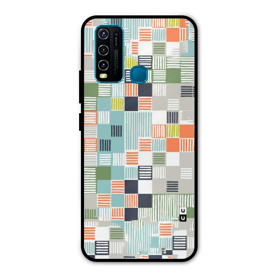 Tiny Boxes Stripes Metal Back Case for Vivo Y50