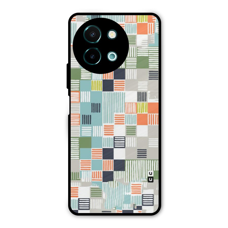 Tiny Boxes Stripes Metal Back Case for Vivo Y58