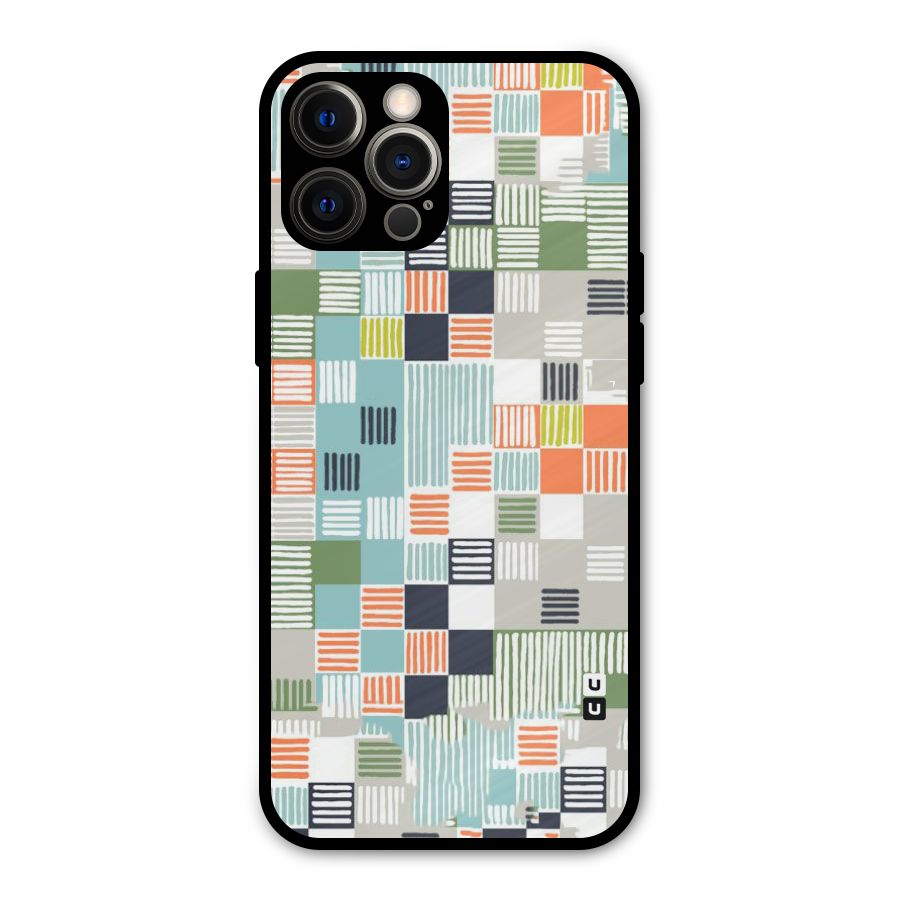 Tiny Boxes Stripes Metal Back Case for iPhone 12 Pro Max