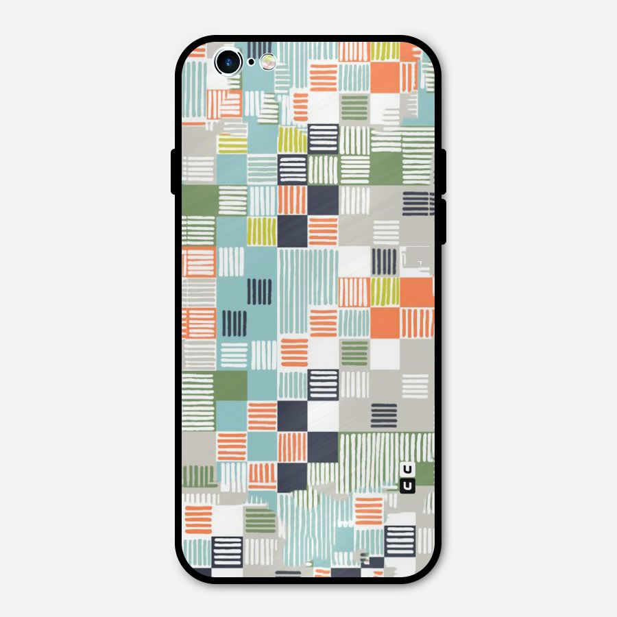 Tiny Boxes Stripes Metal Back Case for iPhone 6 6s