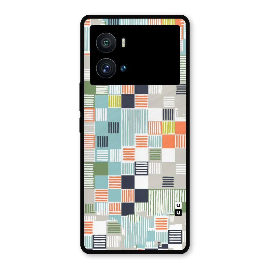 Tiny Boxes Stripes Metal Back Case for iQOO 9 Pro