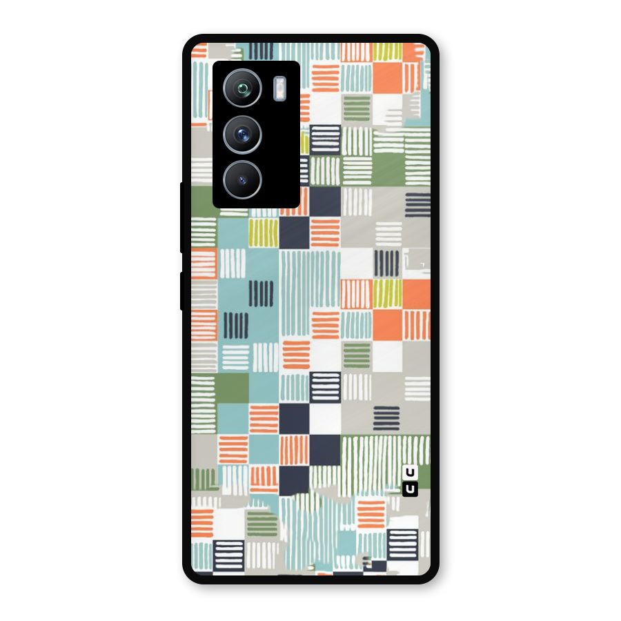 Tiny Boxes Stripes Metal Back Case for iQOO 9 SE