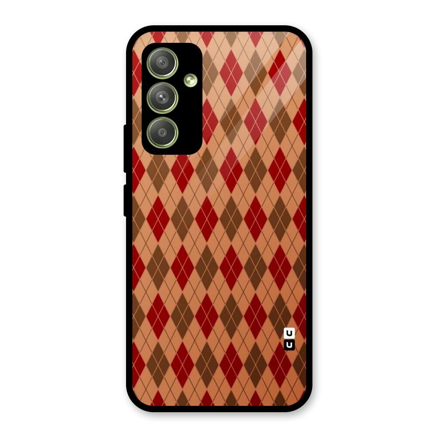 Tiny Checks Diamond Glass Back Case for Galaxy A54