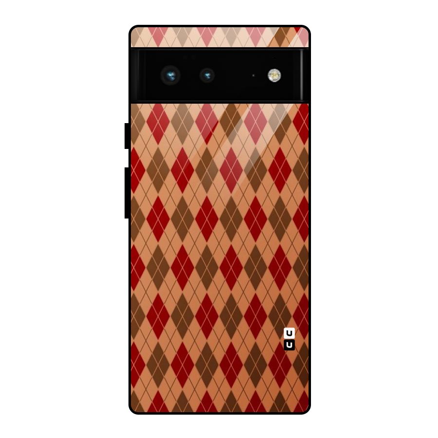 Tiny Checks Diamond Glass Back Case for Google Pixel 6