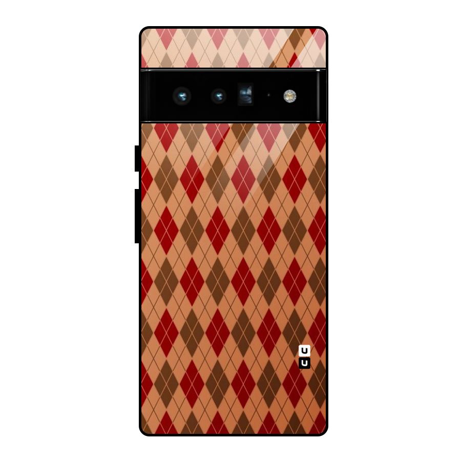 Tiny Checks Diamond Glass Back Case for Google Pixel 6 Pro