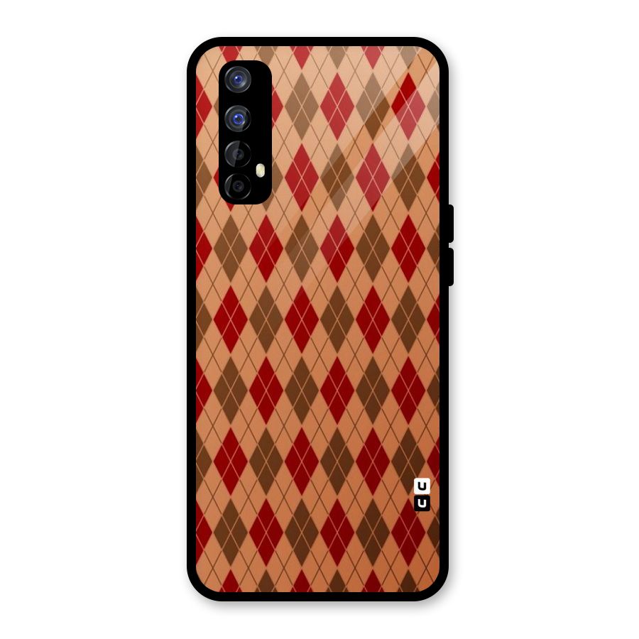 Tiny Checks Diamond Glass Back Case for Realme 7