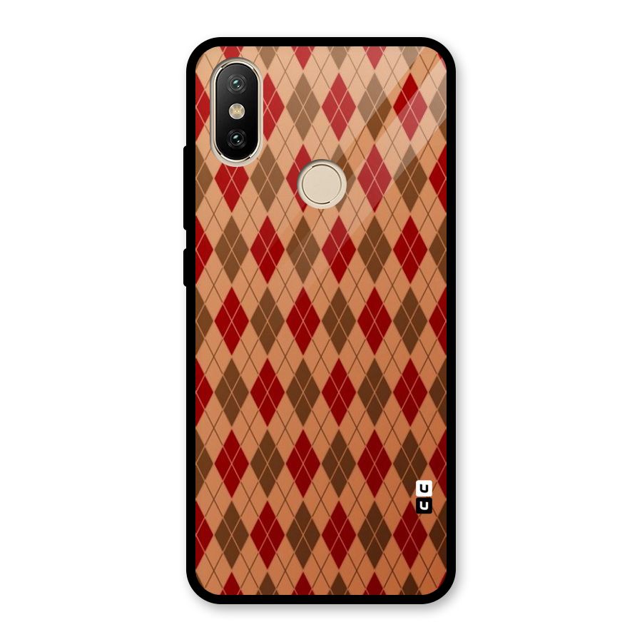 Tiny Checks Diamond Glass Back Case for Redmi A2
