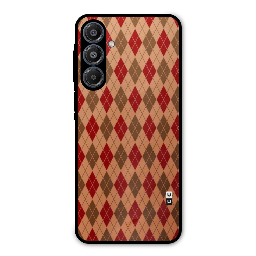 Tiny Checks Diamond Metal Back Case for Galaxy A16 5G