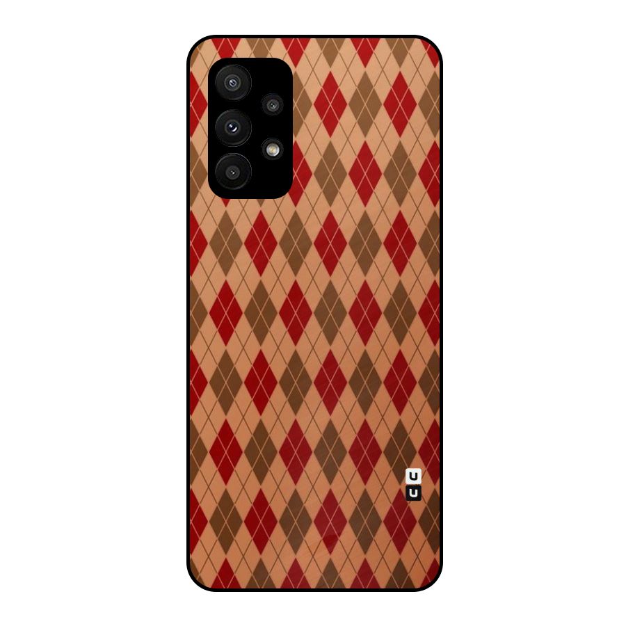 Tiny Checks Diamond Metal Back Case for Galaxy A23