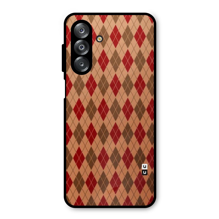 Tiny Checks Diamond Metal Back Case for Galaxy A26
