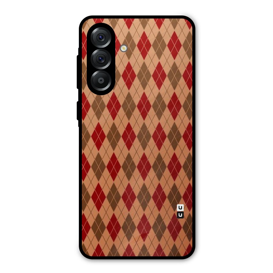Tiny Checks Diamond Metal Back Case for Galaxy A36
