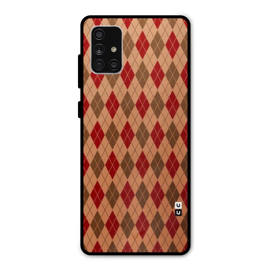 Tiny Checks Diamond Metal Back Case for Galaxy A71